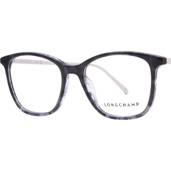 Longchamp LO2606 038 Eyeglasses Marble Grey Semi Cat-Eye Frame 51mm Women’s - Picture 1 of 4